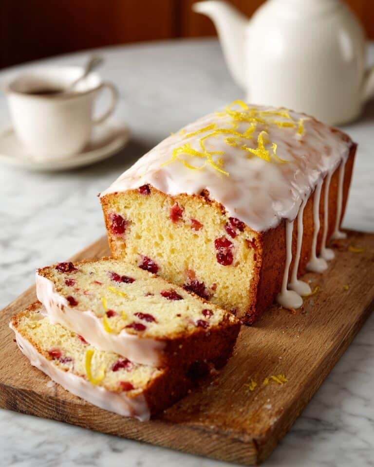 Lemon Rhubarb Loaf with Glaze Recipe