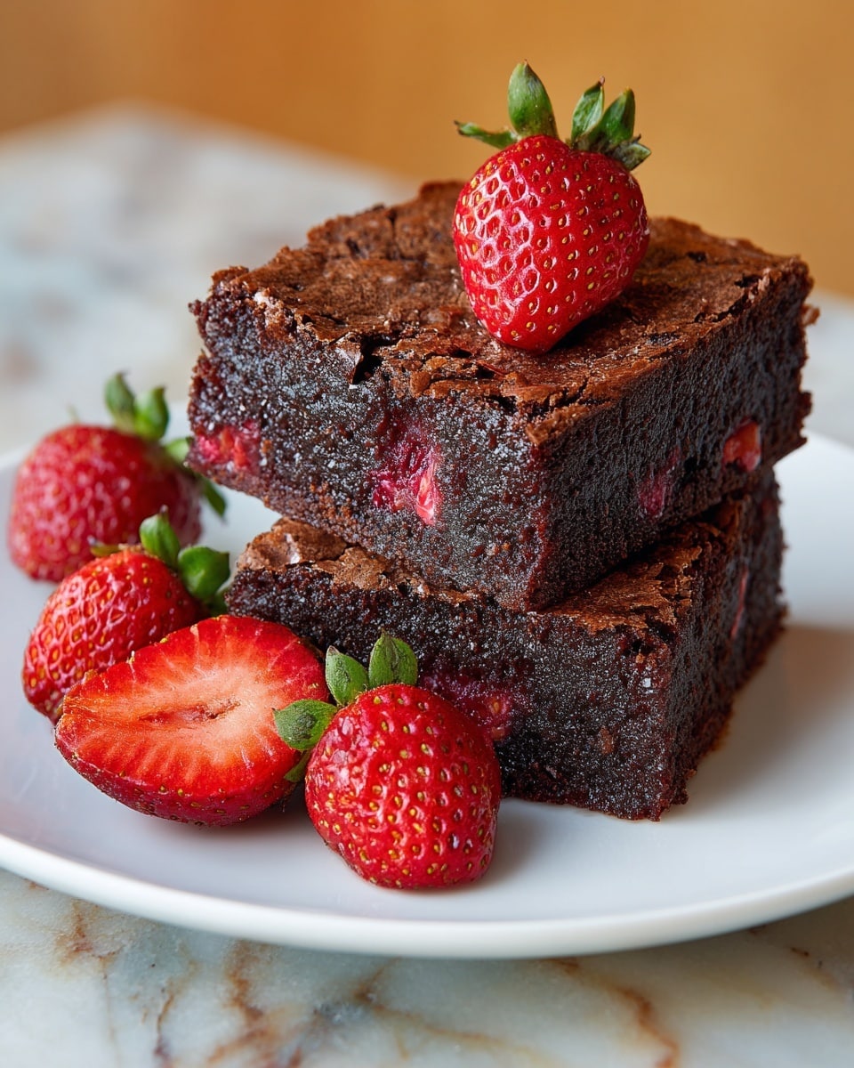 Strawberry Brownies Recipe - Recipe Image