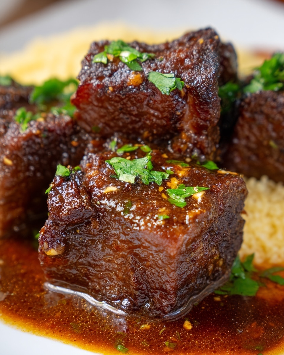 Carolina Mustard BBQ Sauce Instant Pot Beef Short Ribs Recipe - Recipe Image