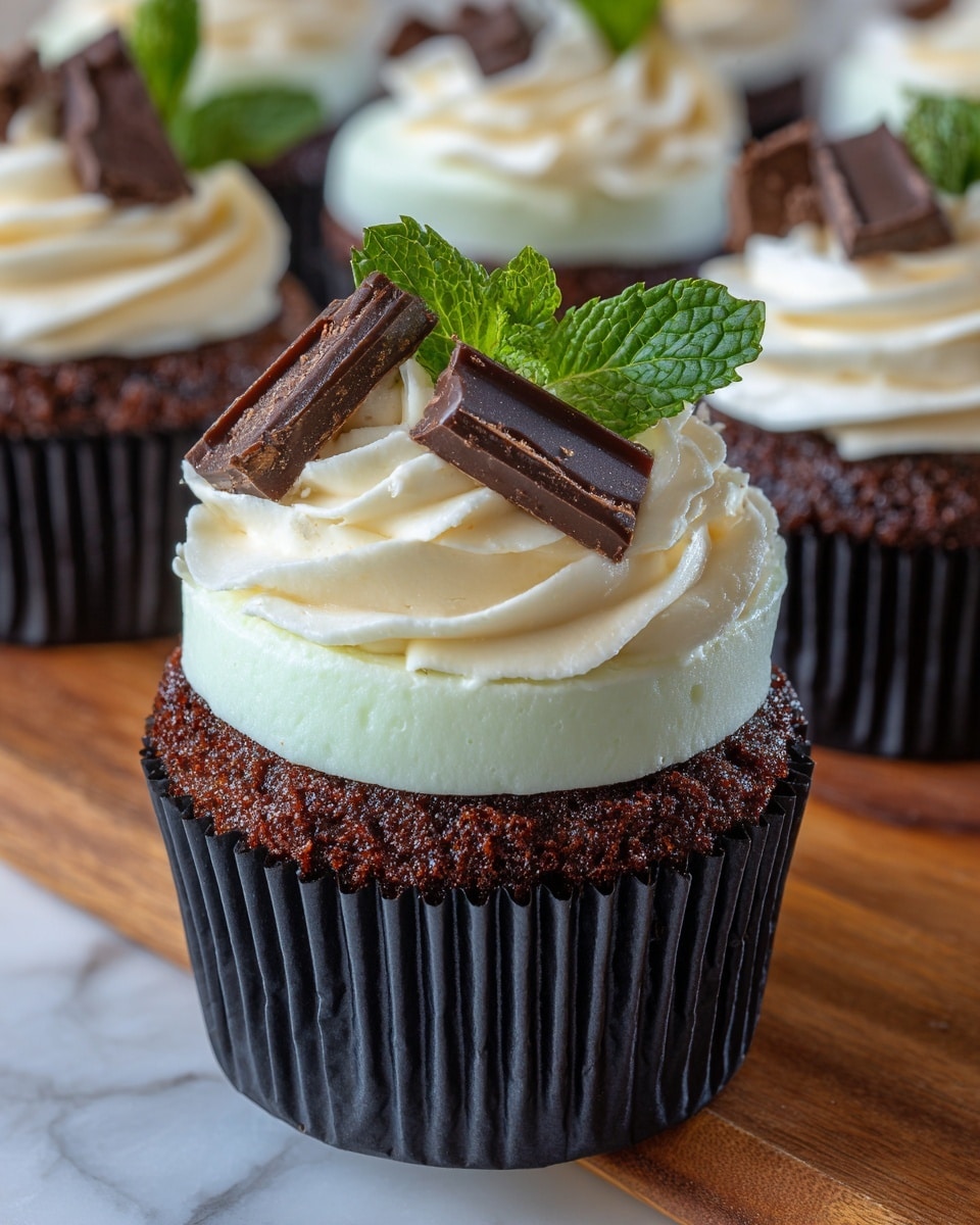 Mint Mini Cheesecakes Recipe - Recipe Image