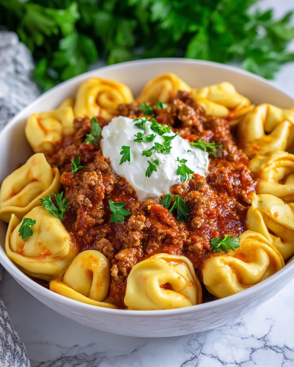 Cheesy Beef Enchiladas Tortellini: A Delicious Twist on Classic Comfort Food Recipe - Recipe Image