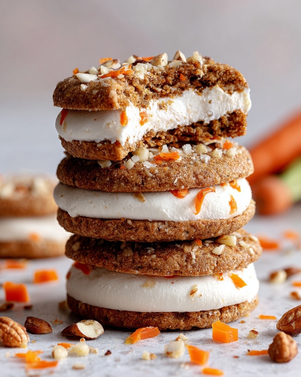 Carrot Cake Cookies Stuffed with Cream Cheese Recipe - Recipe Image