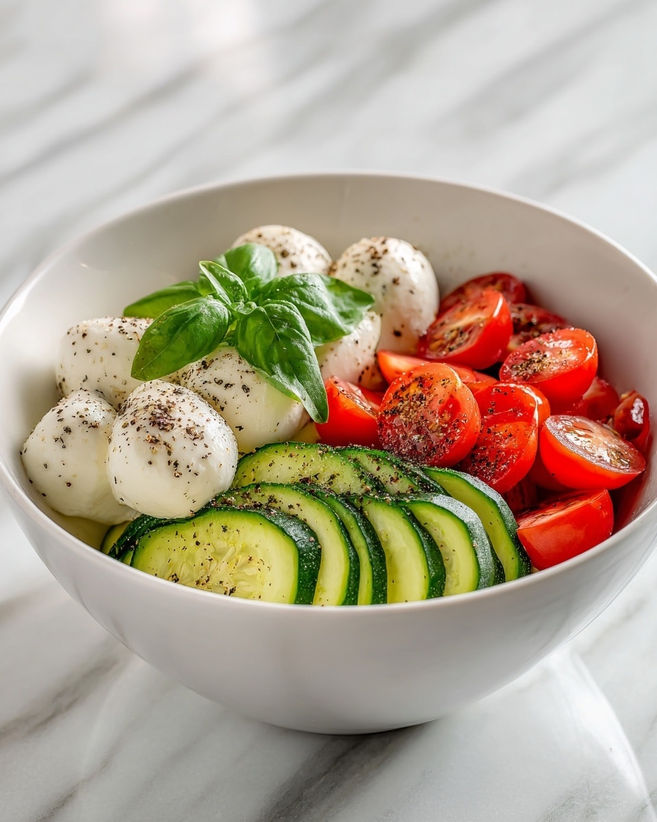 Cucumber Caprese Salad Recipe - Recipe Image