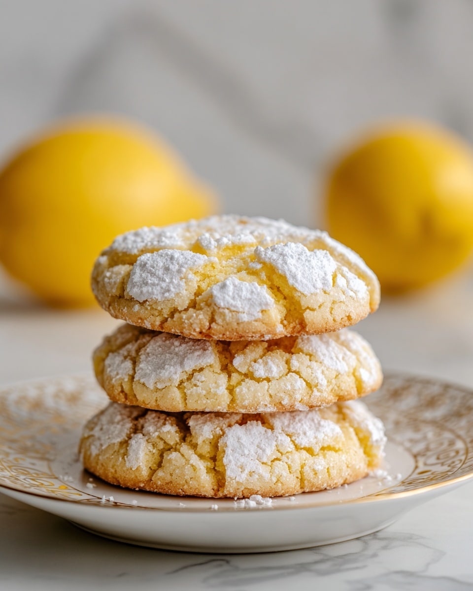 Lemon Gooey Butter Cookies Recipe - Recipe Image