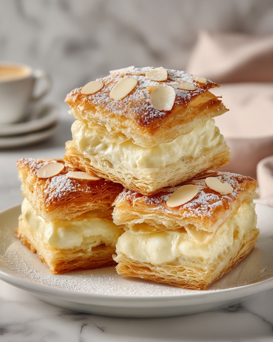 Custard Almond Puff Pastry Pockets Recipe - Recipe Image