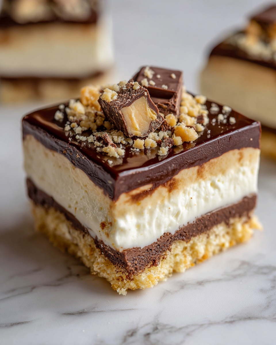 Homemade No-Bake Twix Cheesecake Recipe - Recipe Image