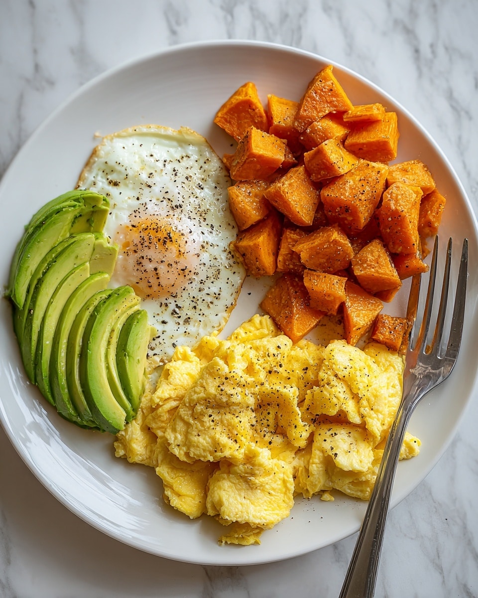 Soft Scramble and Roasted Sweet Potato Plate Recipe - Recipe Image