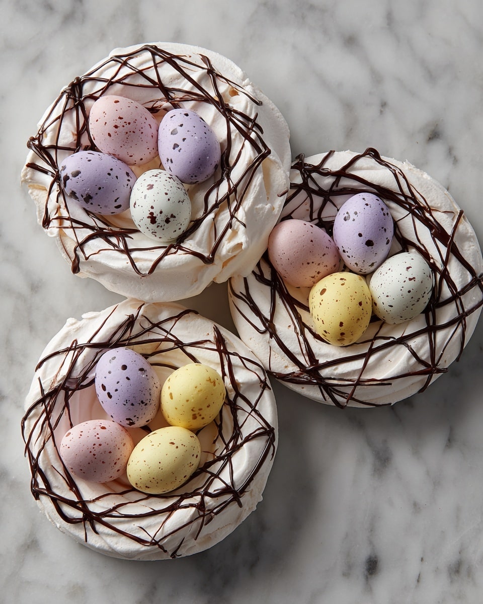 Chocolate Meringue Easter Nests Recipe - Recipe Image