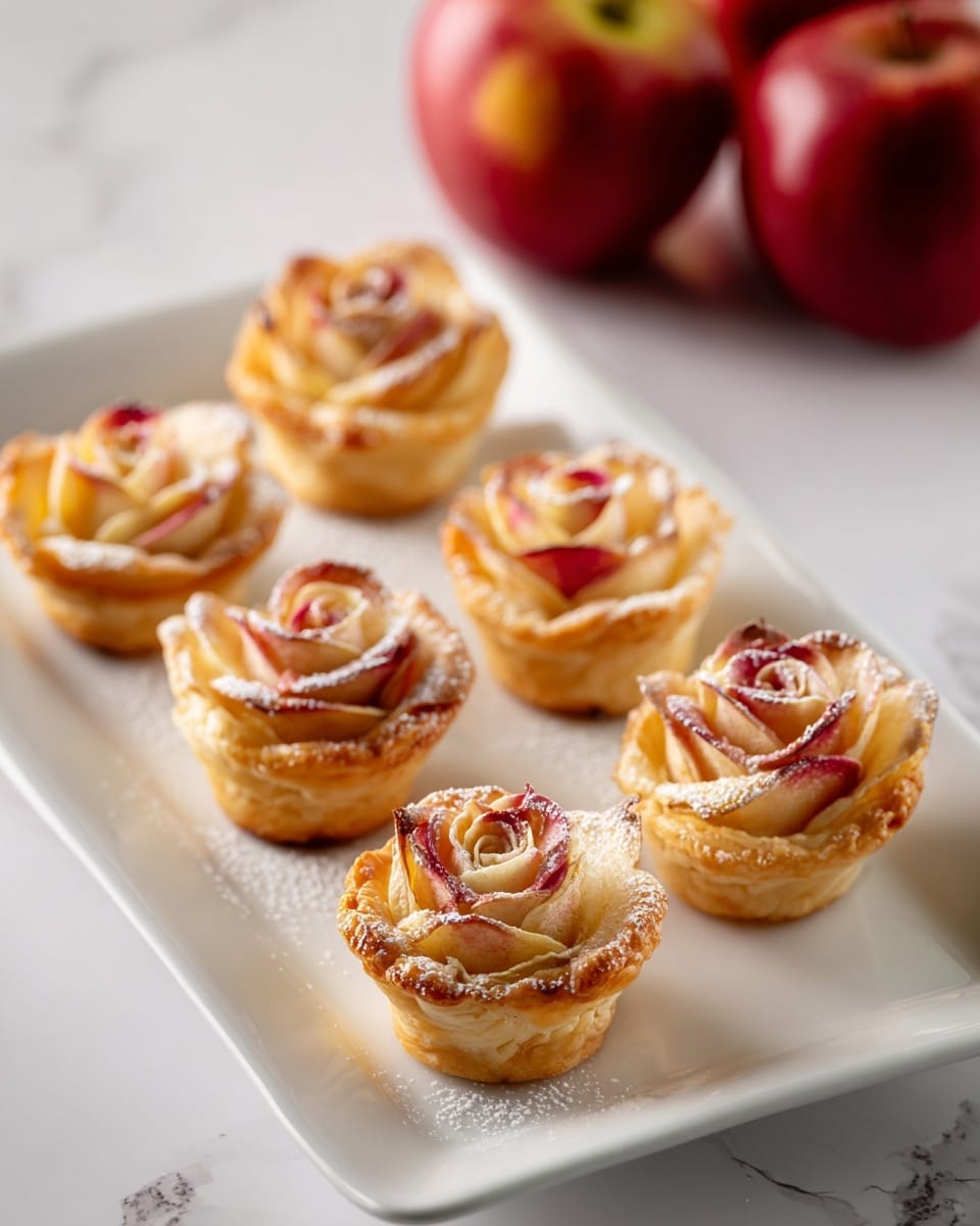Easy Puff Pastry Apple Rosettes Recipe - Recipe Image