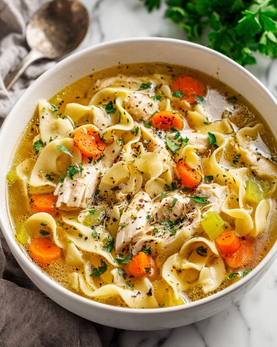 Creamy Chicken Noodle Soup Recipe - Recipe Image
