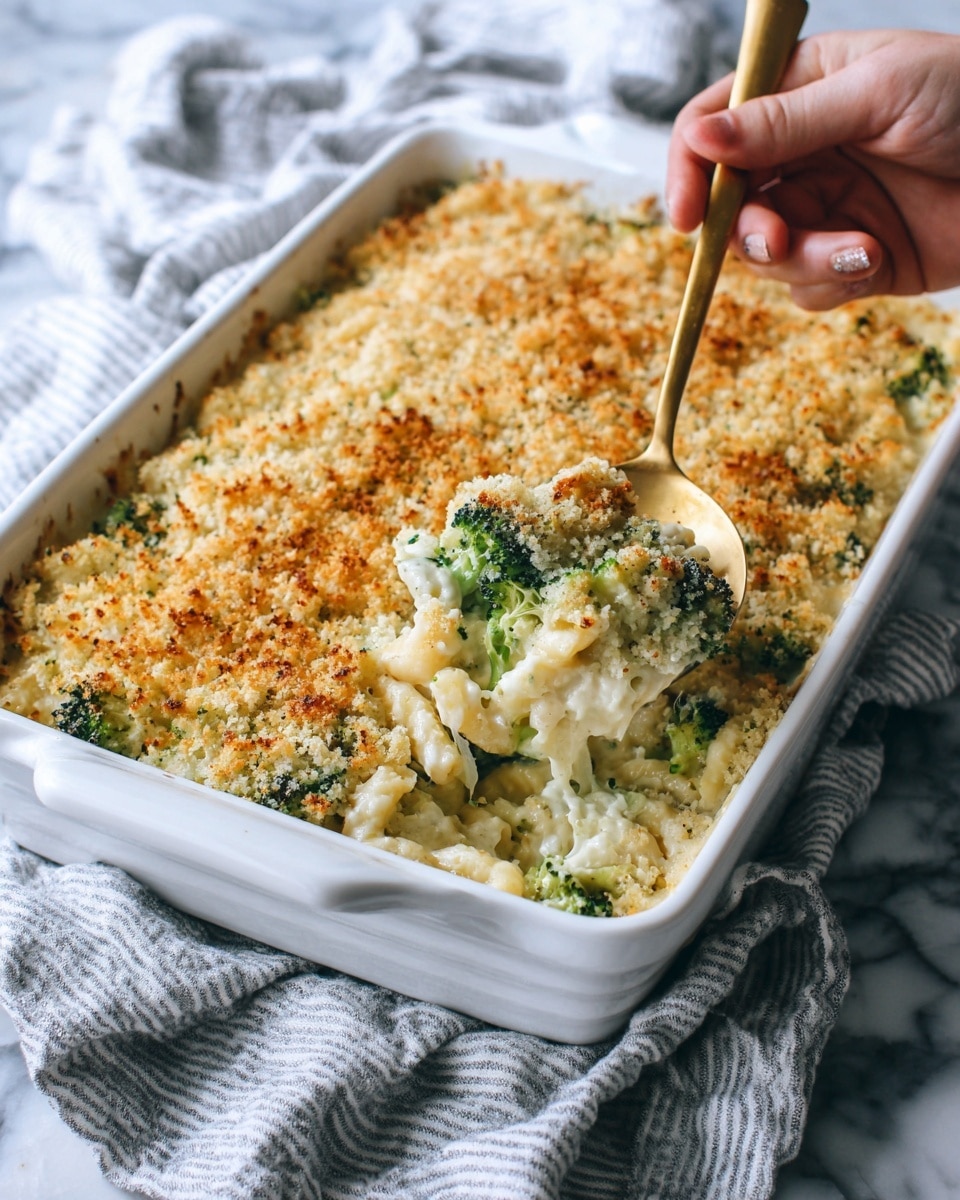 Creamy Chicken and Rice Casserole with Cheddar and Broccoli Recipe - Recipe Image