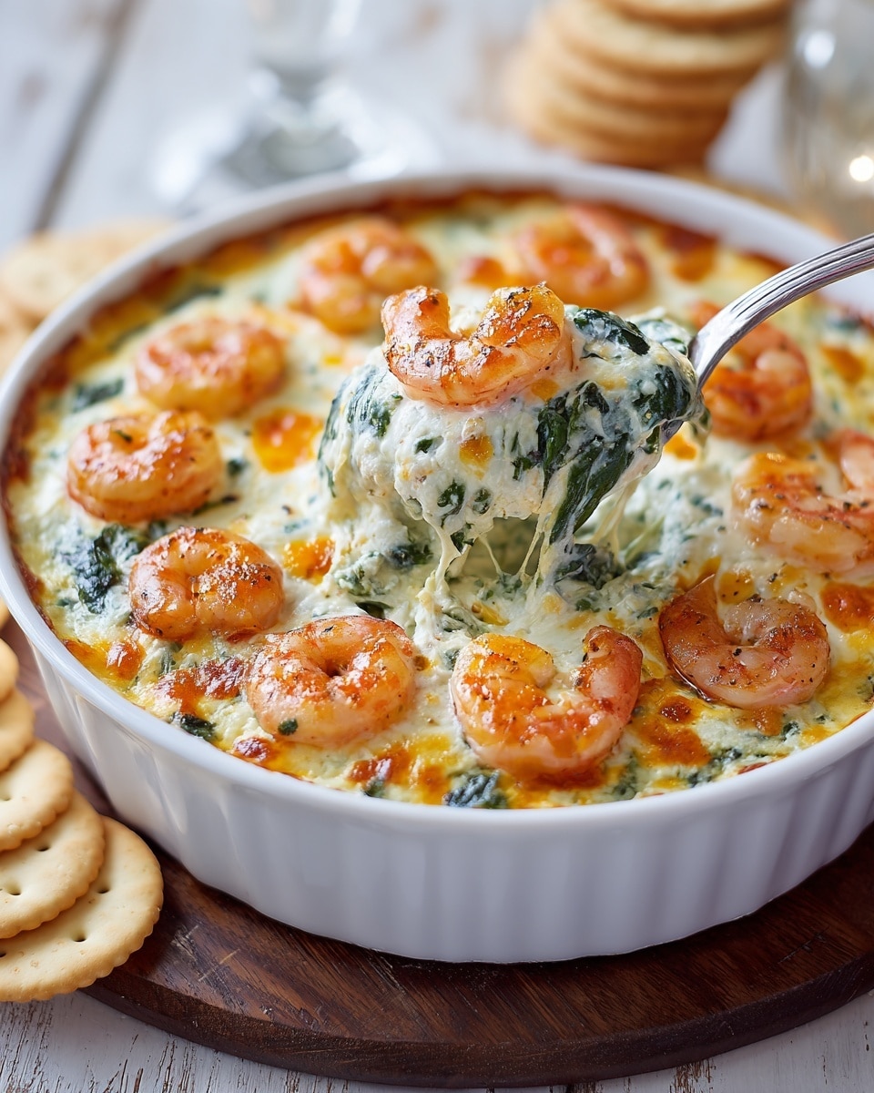 Cheesy and Creamy Shrimp & Crab Spinach Dip Recipe - Recipe Image