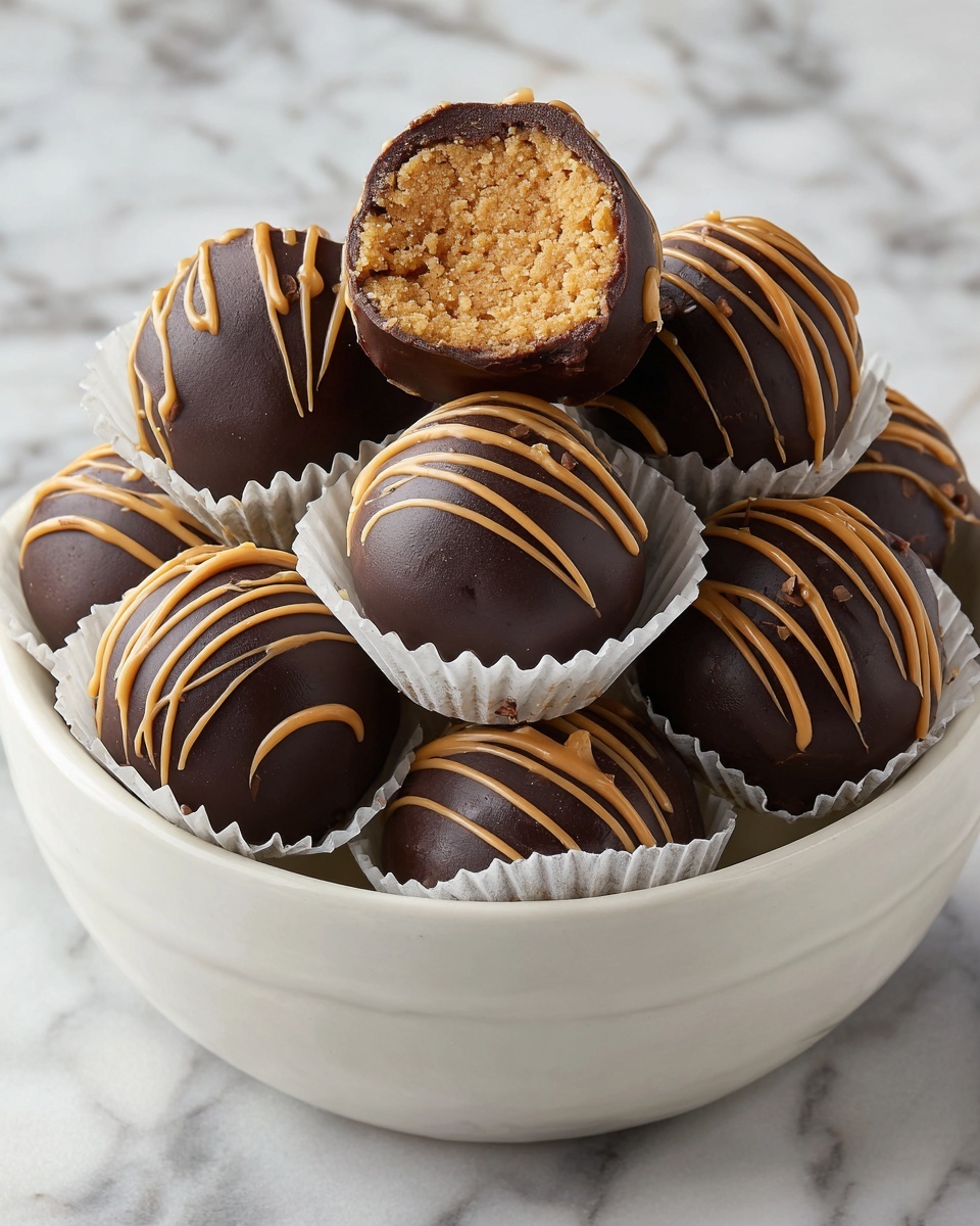 Chocolate-Coated Peanut Butter Balls Recipe - Recipe Image