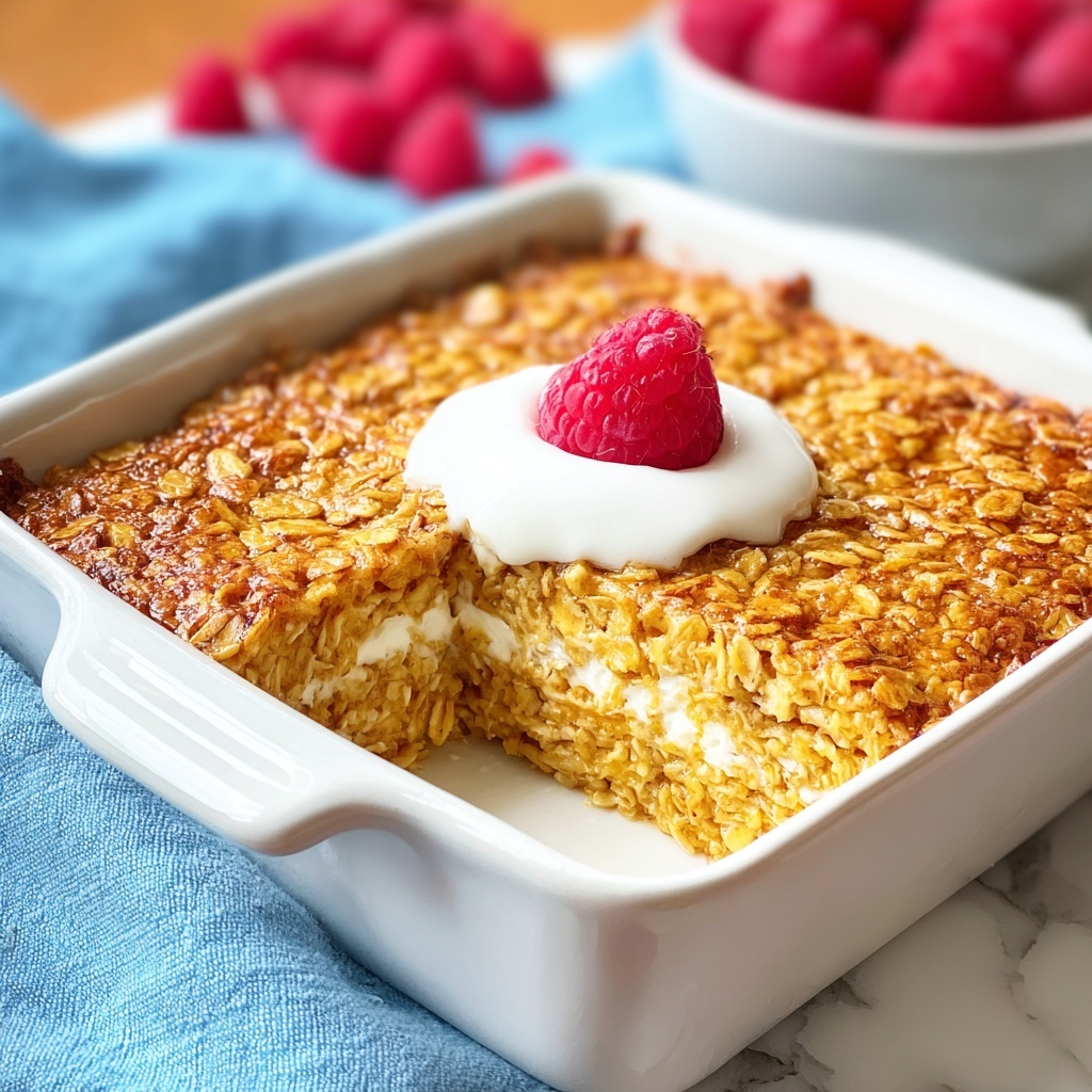 Cinnamon Cottage Cheese Oatmeal Bake for Cozy Mornings Recipe - Recipe Image