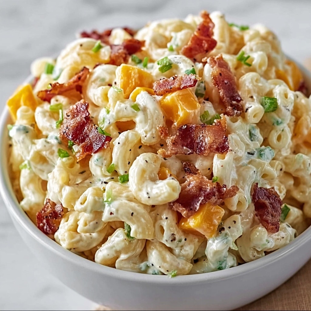Bacon Cheddar Ranch Pasta Salad: A Creamy Crowd-Pleaser Recipe - Recipe Image