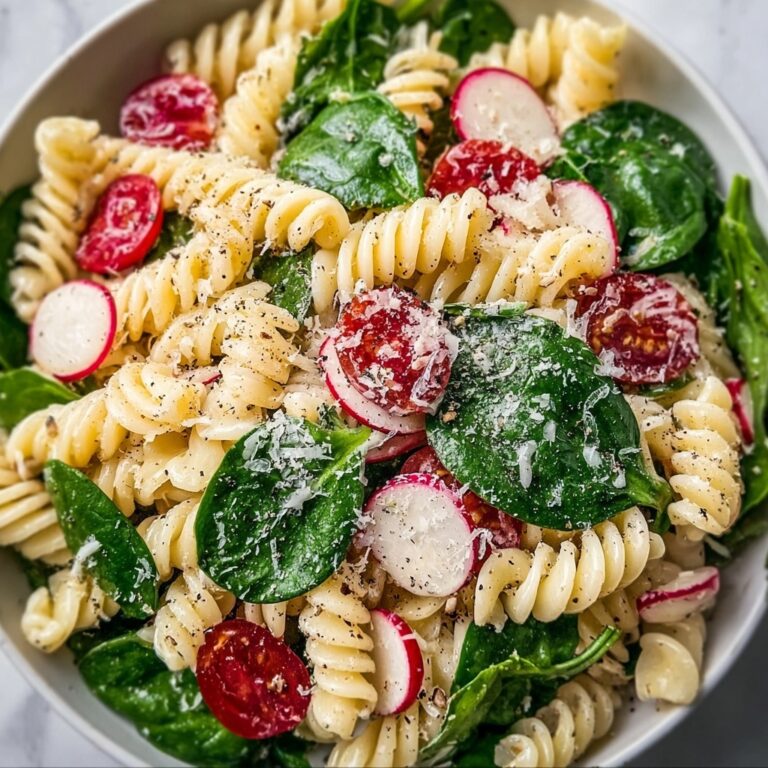 Savory Spinach Pasta Salad with Feta and Cranberries Recipe