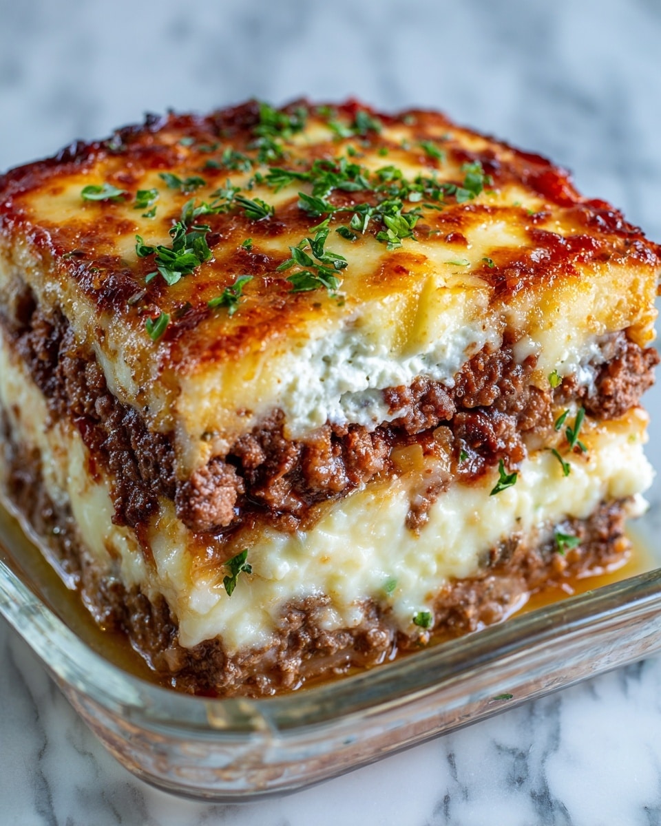 Cheesy Beef & Potato Casserole Recipe - Recipe Image