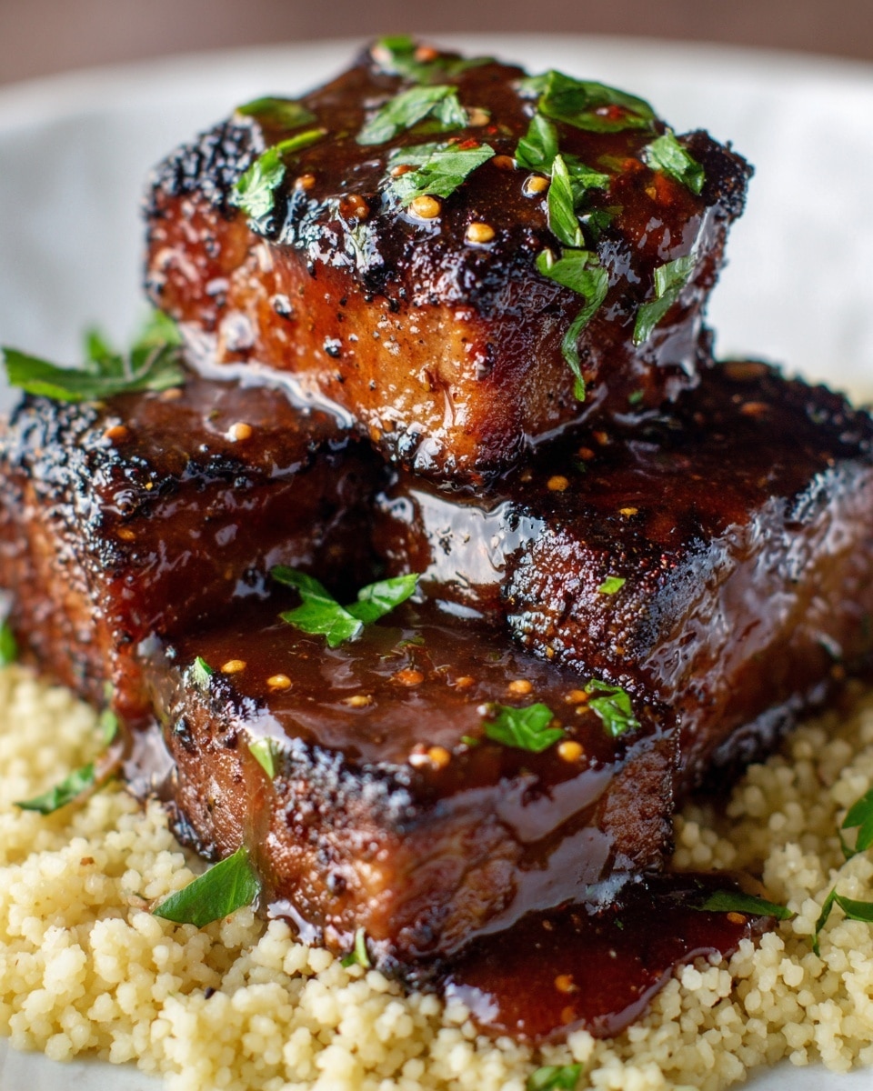 Carolina Mustard BBQ Sauce Instant Pot Beef Short Ribs Recipe - Recipe Image
