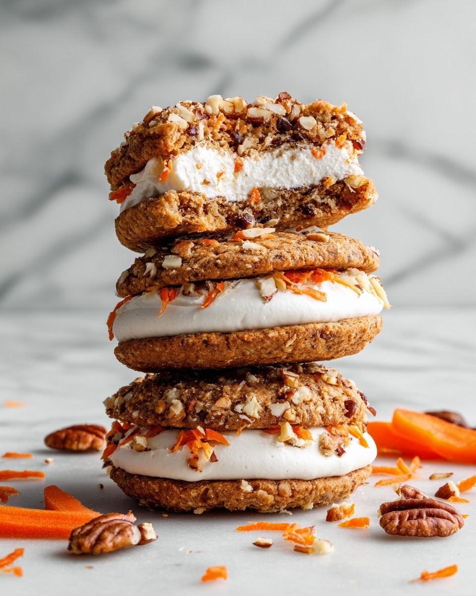 Carrot Cake Cookies Stuffed with Cream Cheese Recipe - Recipe Image