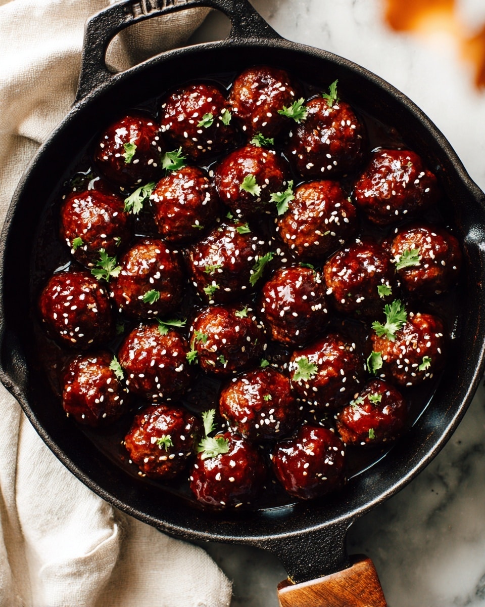Spicy Honey Garlic Chicken Meatballs Recipe - Recipe Image