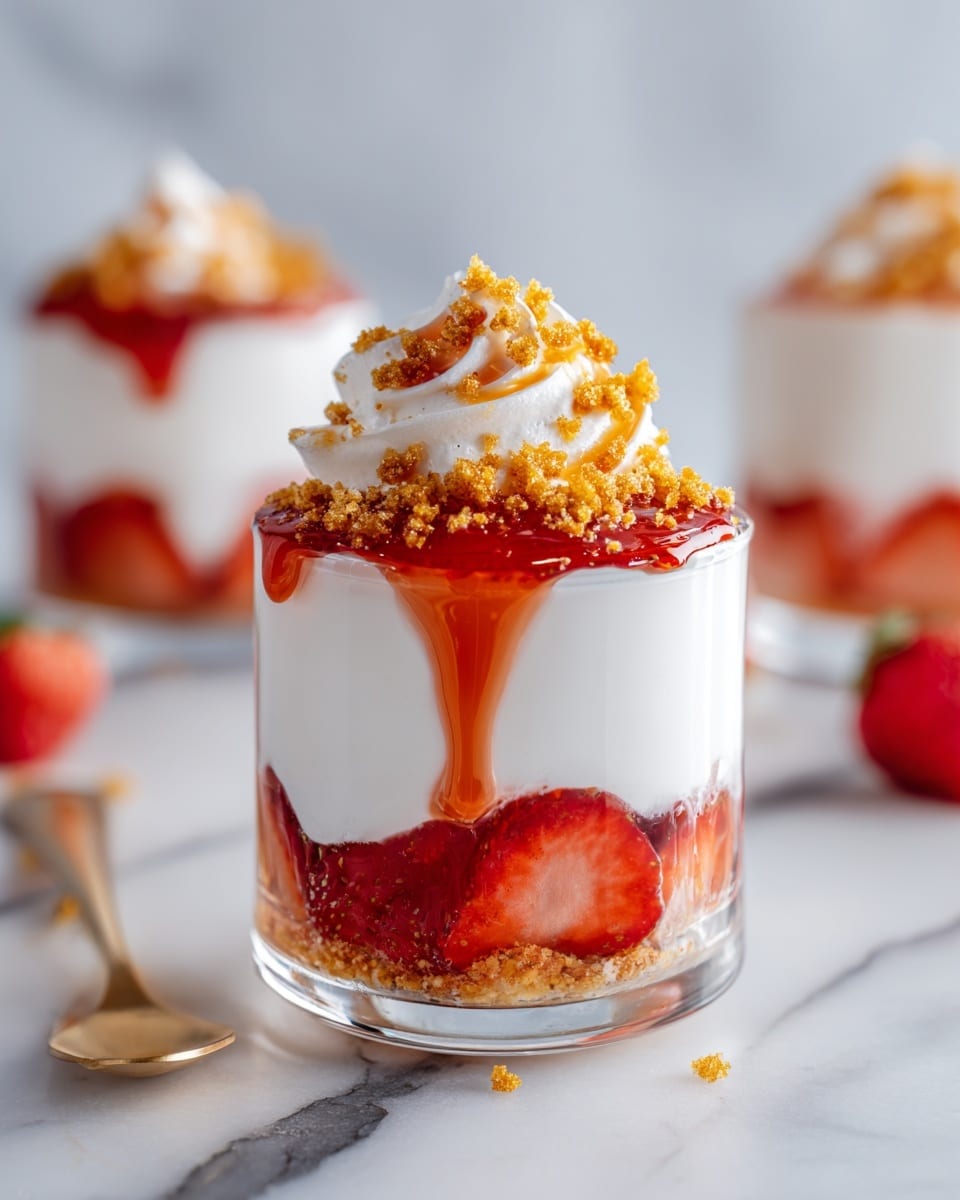 Strawberry Shortcake Cheesecake Cups Recipe - Recipe Image