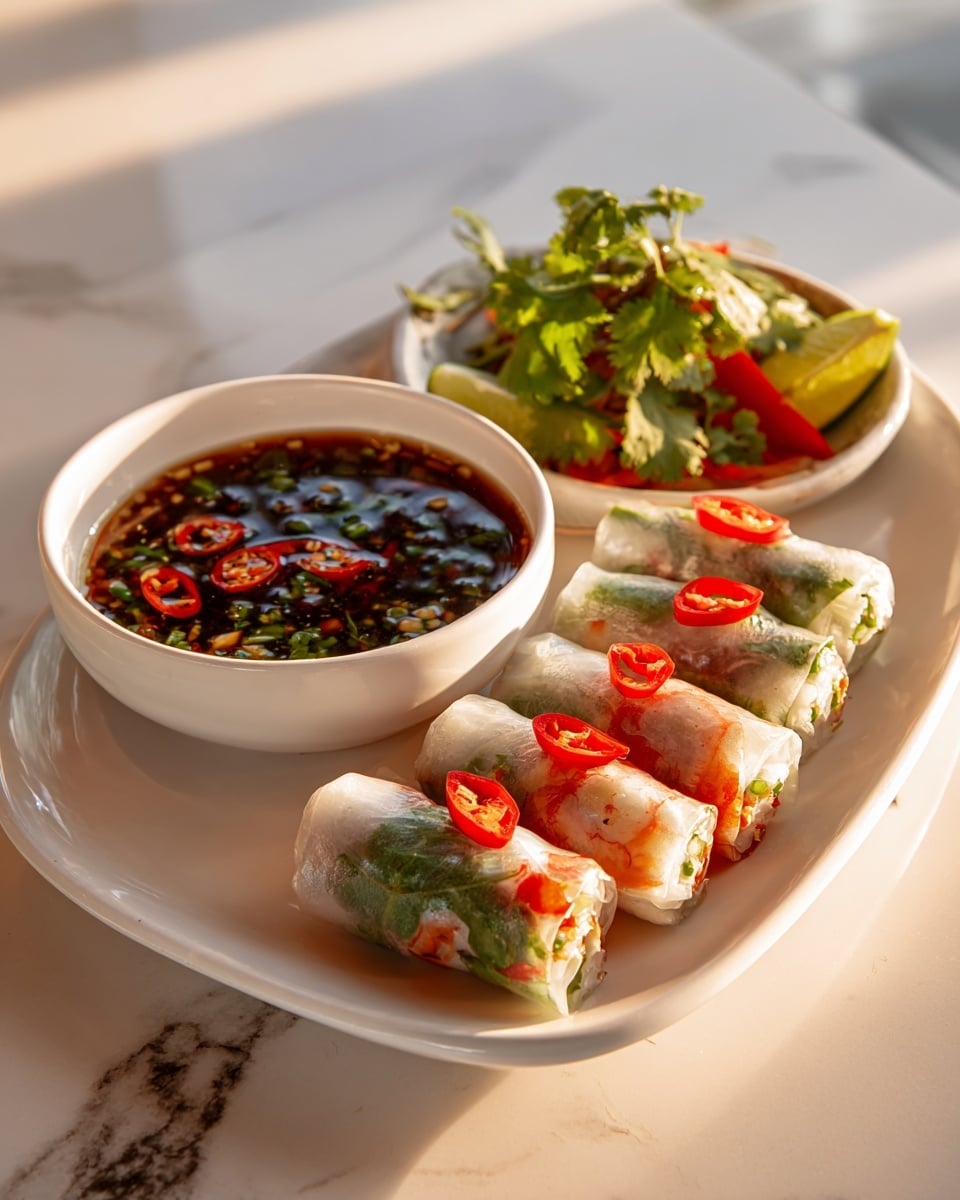 Vietnamese Baked Salmon Spring Rolls Recipe - Recipe Image