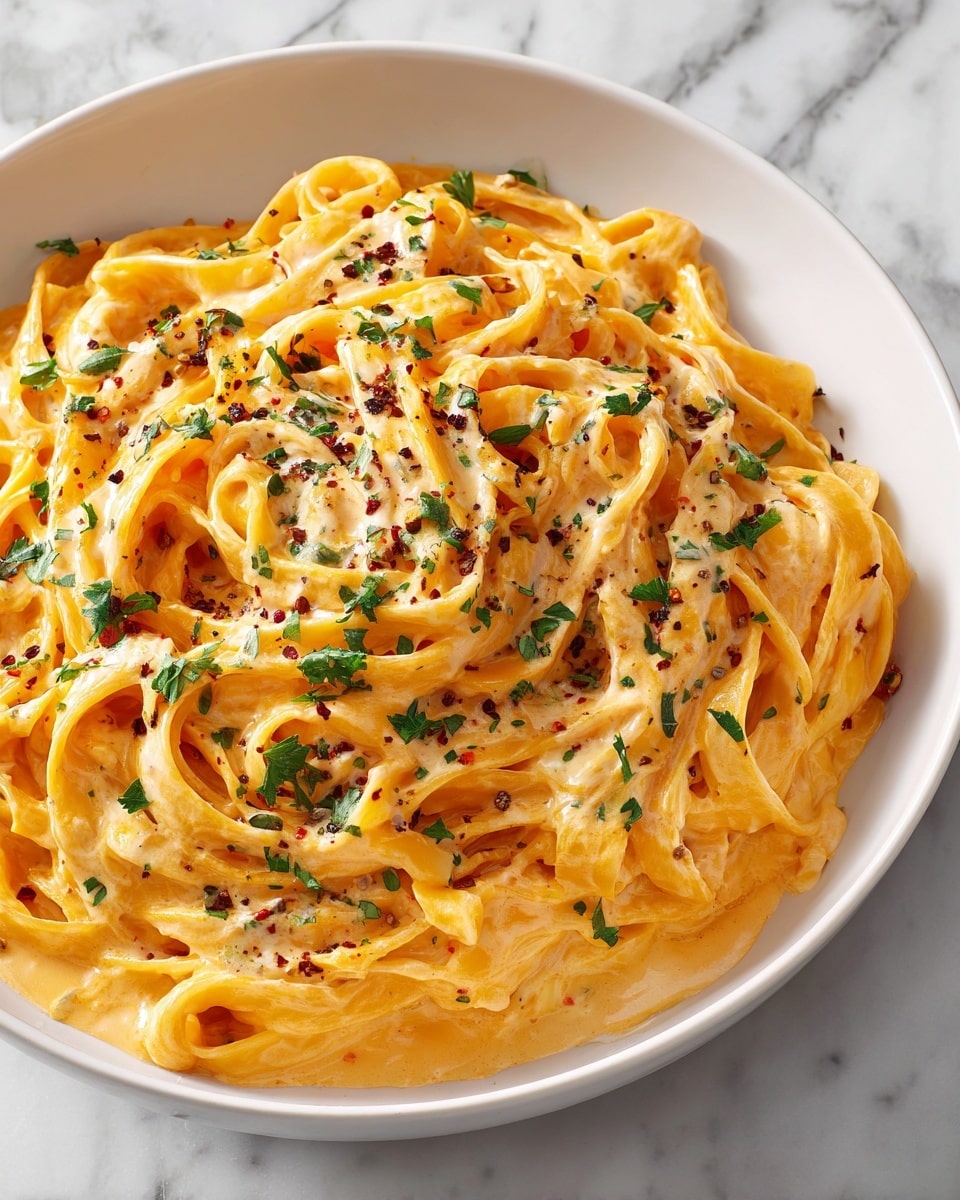 Creamy Red Pepper Alfredo Sauce Recipe - Recipe Image