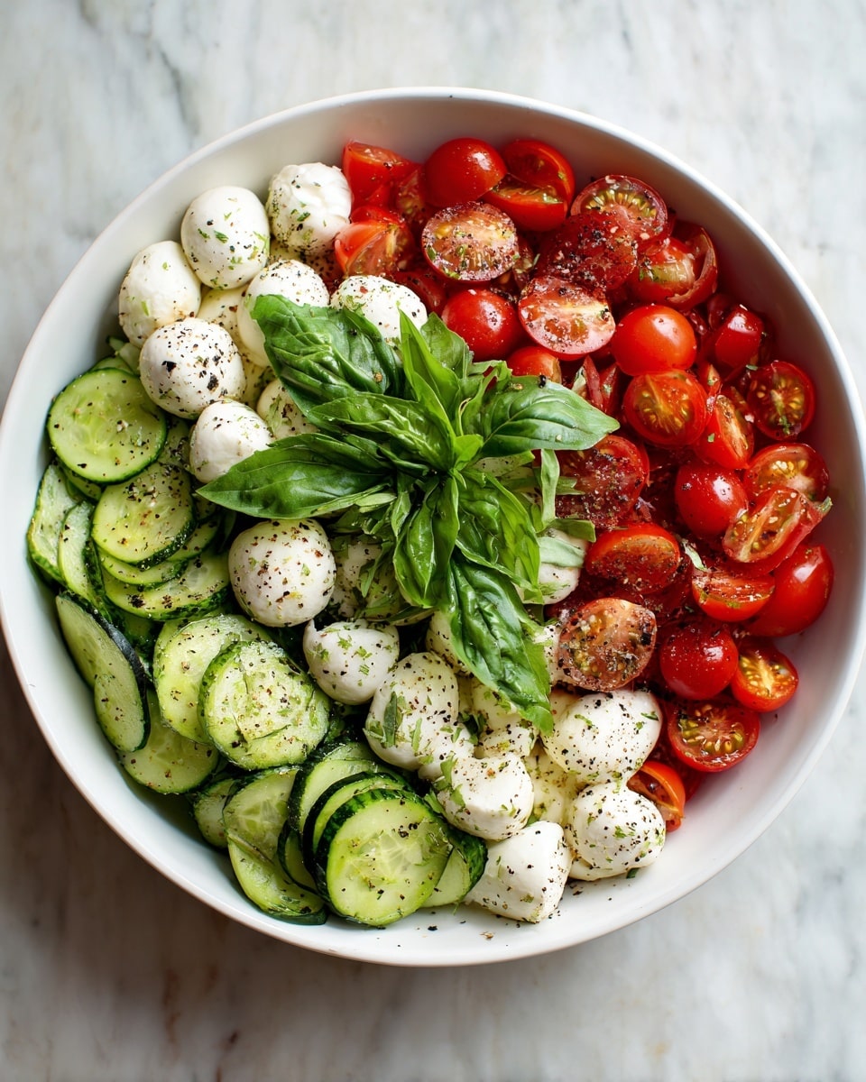 Cucumber Caprese Salad Recipe - Recipe Image
