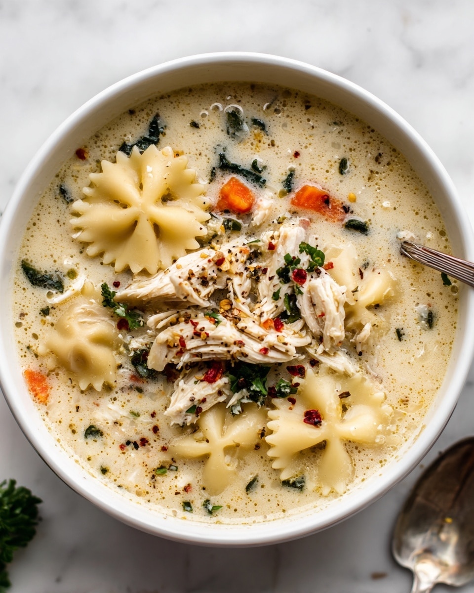 Creamy White Chicken Lasagna Soup Recipe - Recipe Image