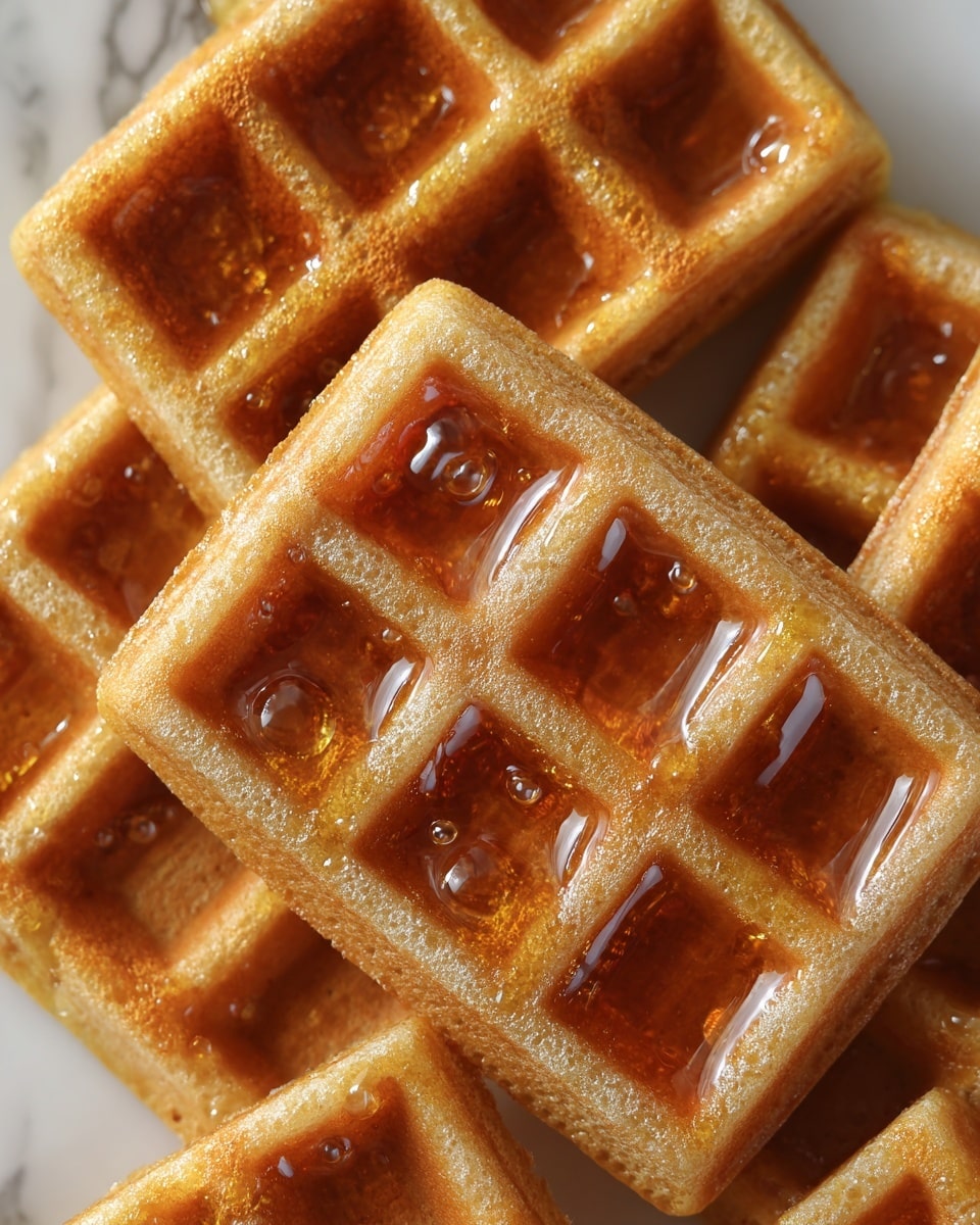 Cornbread Waffle Bites with Honey Butter Syrup Recipe - Recipe Image