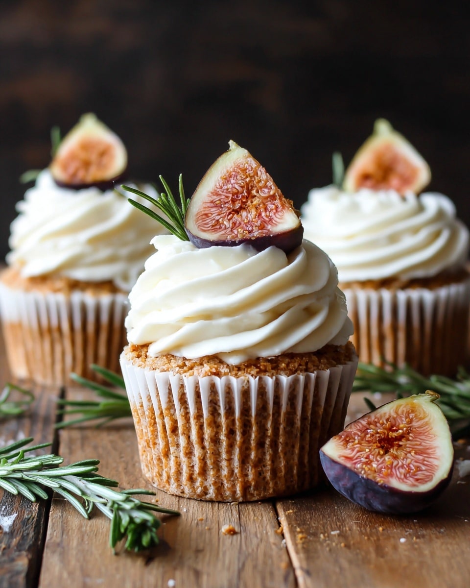 Fig Cupcakes with Honey Cream Cheese Frosting Recipe - Recipe Image