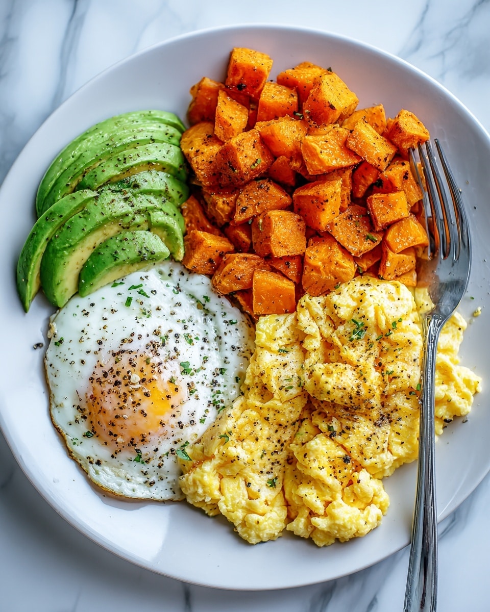 Soft Scramble and Roasted Sweet Potato Plate Recipe - Recipe Image