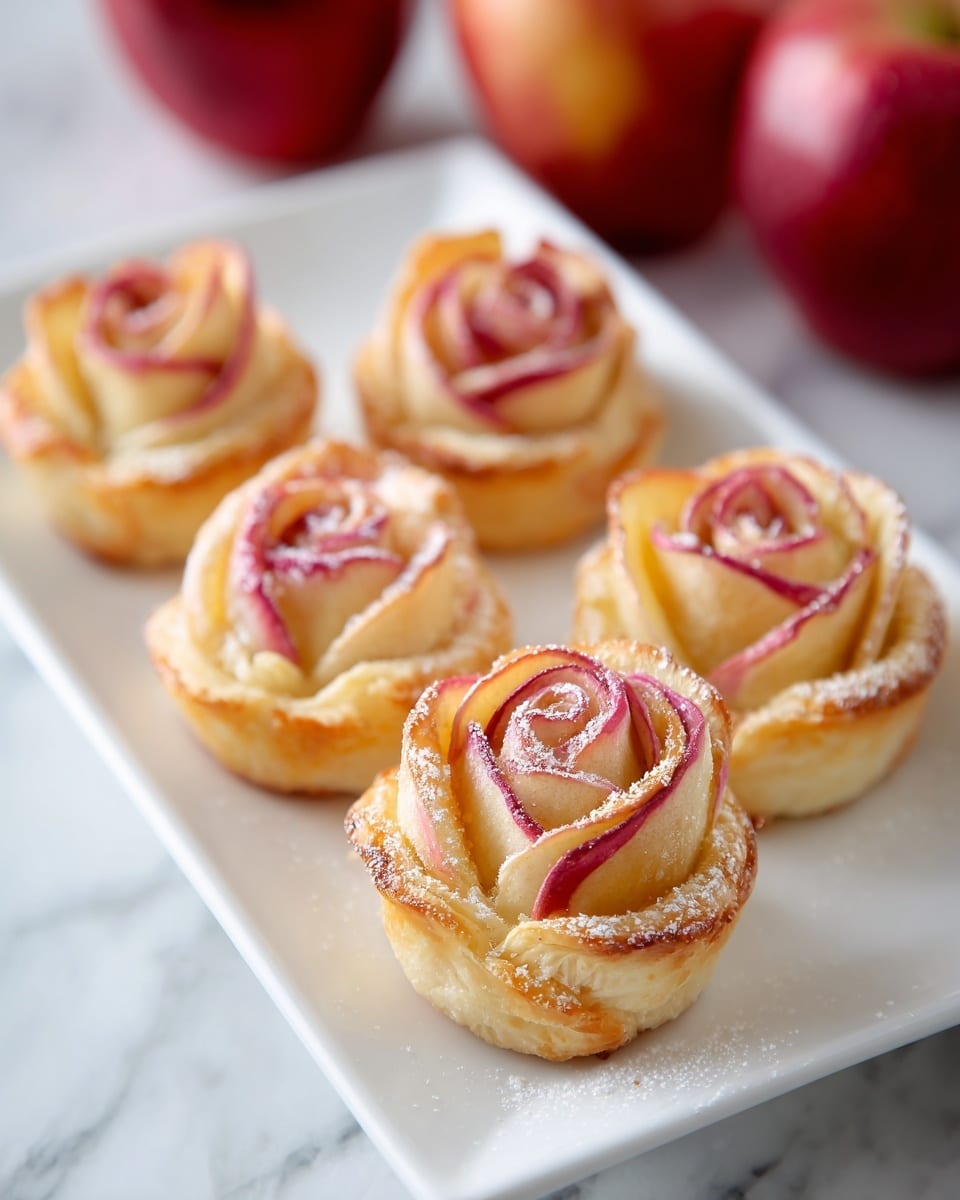 Easy Puff Pastry Apple Rosettes Recipe - Recipe Image