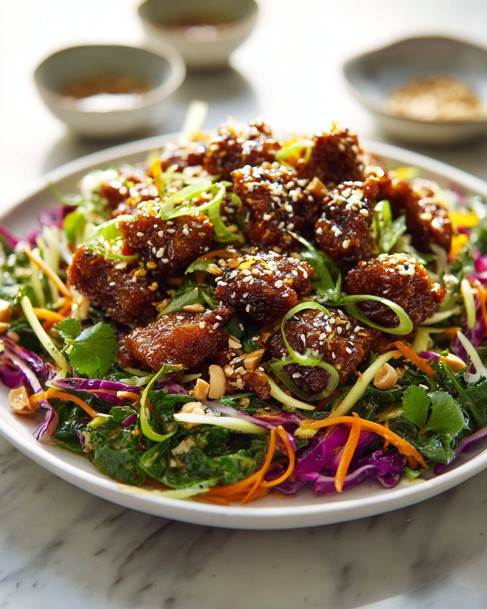 Sesame Chicken Cabbage Crunch Salad Recipe - Recipe Image