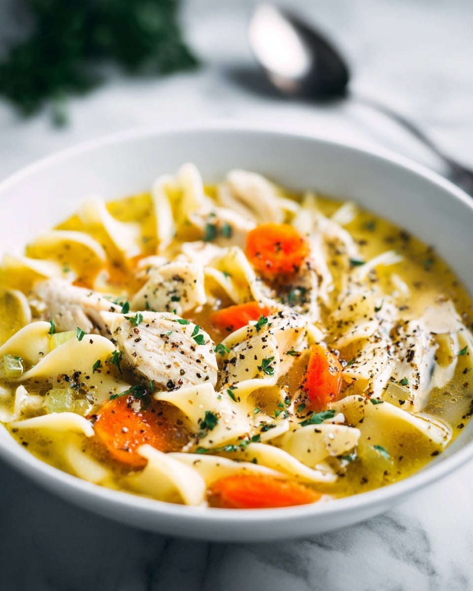 Creamy Chicken Noodle Soup Recipe - Recipe Image