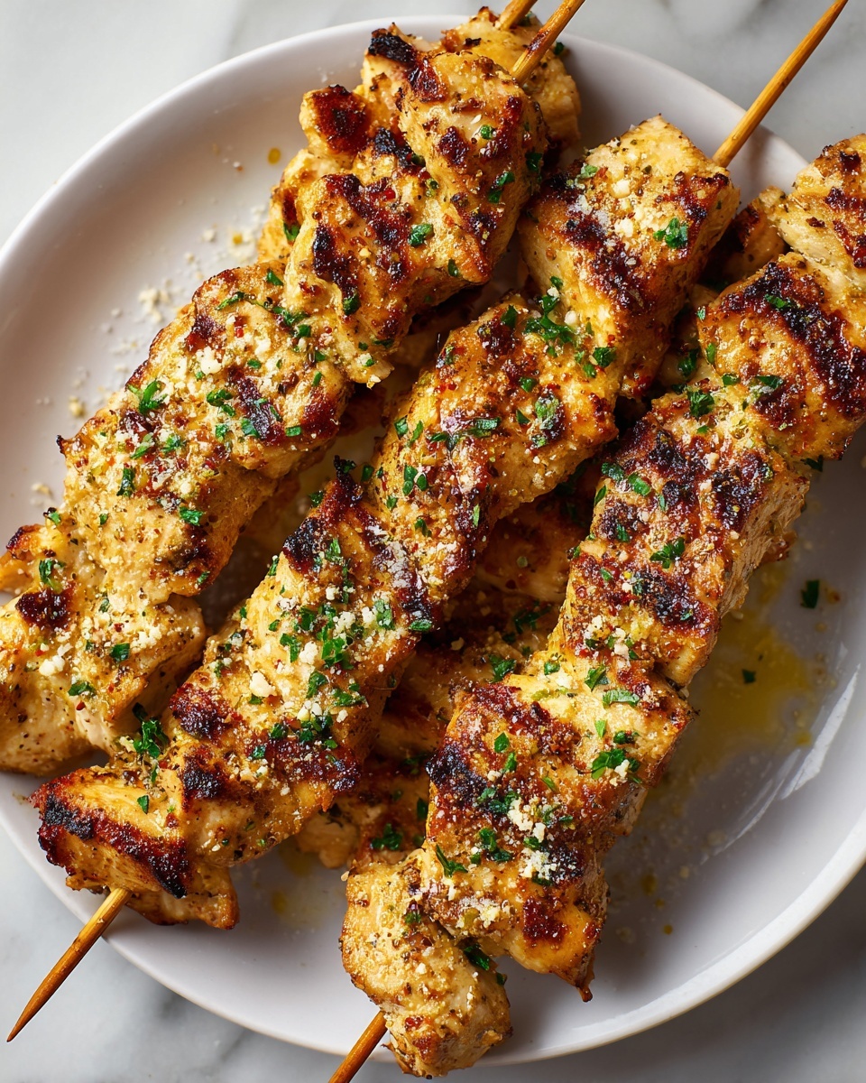 Ranch Garlic Parmesan Chicken Skewers Recipe - Recipe Image